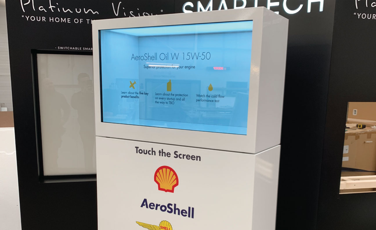 transparent lcd display showcase